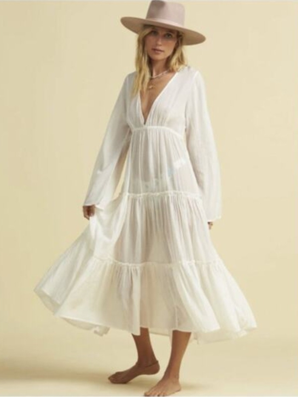 Billabong x The Salty Blonde L Wander Lust Beach Dress 4005-